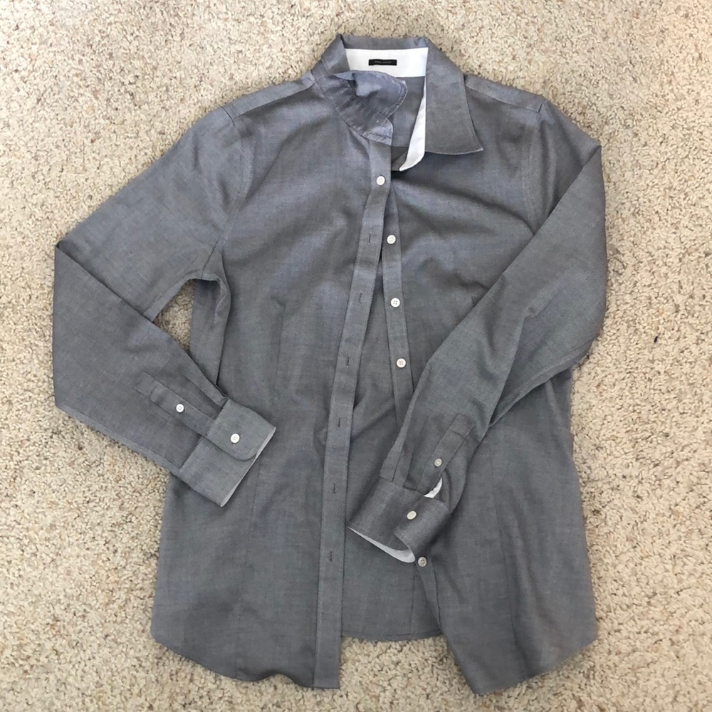 Talbots Grey Button Up